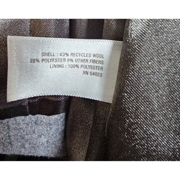 Old Navy Womens Size 2X Gray Pea Coat Wool Blend Winter Jacket Buttons Plus - Picture 7 of 9